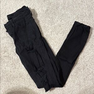 Flying Monkey Black Distressed Skinny Jeans